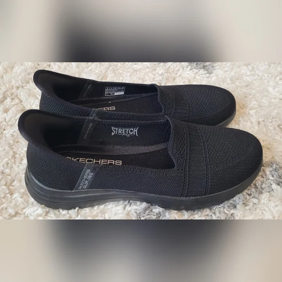 Skechers Slip Ins Hands Free Black Casual Flats Women’s Size 8 - Picture 5 of 9